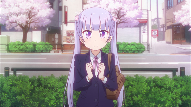 NEW GAME！』第1話、入社初日、会社へ入ることに躊躇する涼風青葉